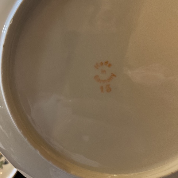 German porcelain serving plate and bowls set of 7 - Picture 6 of 6